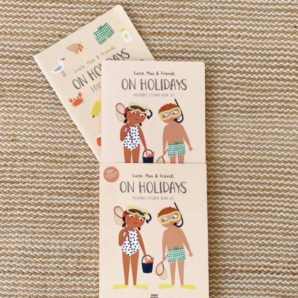 NWT Mani Madia Reusable Sticker Book Set Suzie Max & Friends 200+ Stickers